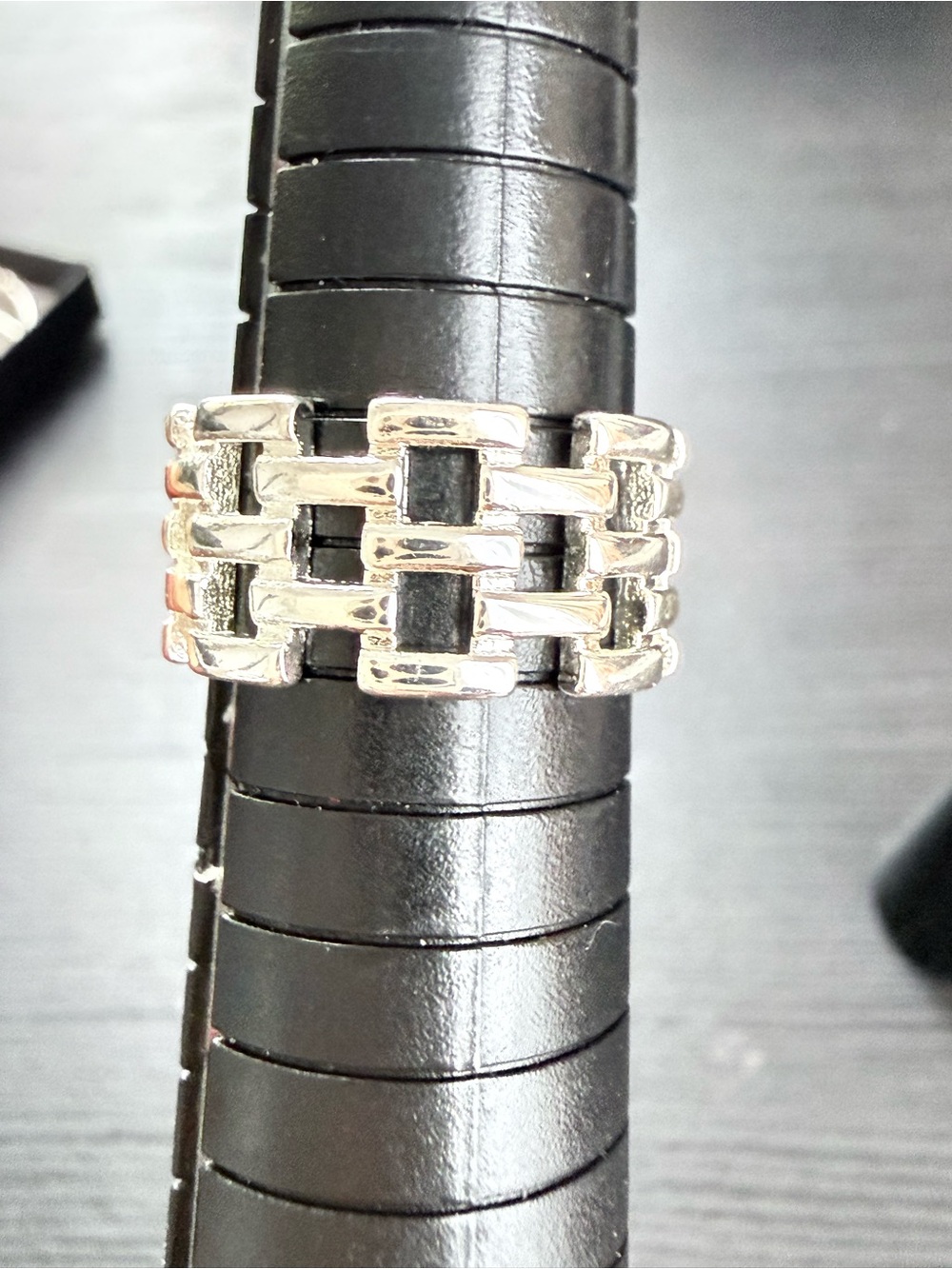 925 Silver Link-Style Women's Fashion Ring
